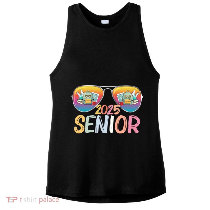 Class Of 2025 Sunglasses Senior 2025 Graduation Party Great Gift Ladies PosiCharge Tri-Blend Wicking Tank