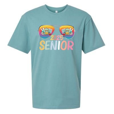 Class Of 2025 Sunglasses Senior 2025 Graduation Party Great Gift Sueded Cloud Jersey T-Shirt