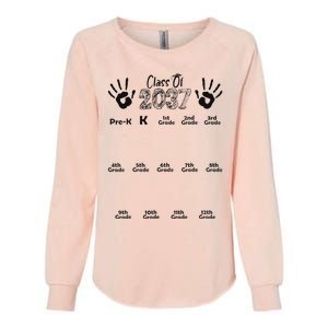 Class Of 2037 Grow With Me Prek To 12th Grade Womens California Wash Sweatshirt