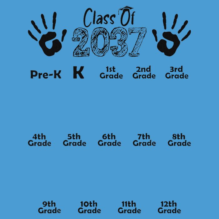 Class Of 2037 Grow With Me Prek To 12th Grade Tie Dye Hoodie