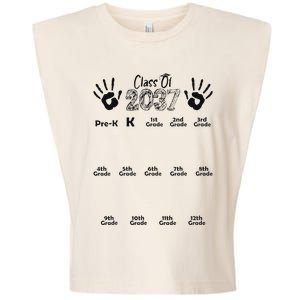 Class Of 2037 Grow With Me Prek To 12th Grade Garment-Dyed Women's Muscle Tee