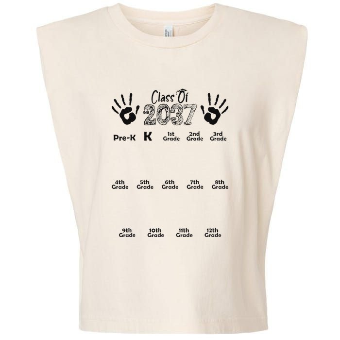 Class Of 2037 Grow With Me Prek To 12th Grade Garment-Dyed Women's Muscle Tee
