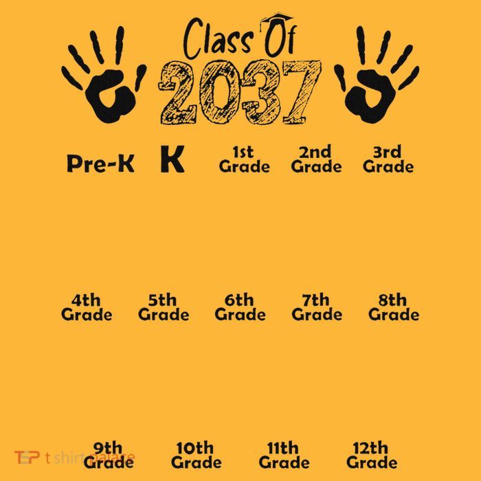 Class Of 2037 Grow With Me Prek To 12th Grade Pom Pom 12in Knit Beanie