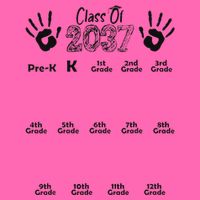 Class Of 2037 Grow With Me Prek To 12th Grade Stripe Pom Pom Beanie