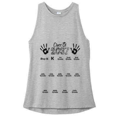 Class Of 2037 Grow With Me Prek To 12th Grade Ladies PosiCharge Tri-Blend Wicking Tank