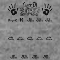 Class Of 2037 Grow With Me Prek To 12th Grade 7-Panel Snapback Hat