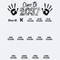Class Of 2037 Grow With Me Prek To 12th Grade Sueded Cloud Jersey T-Shirt