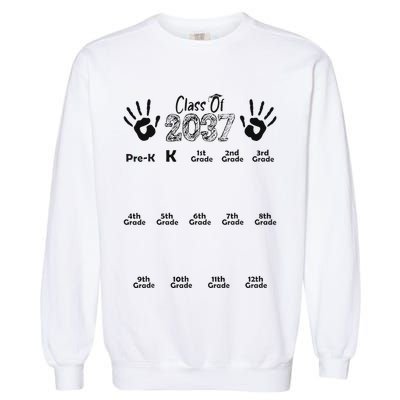 Class Of 2037 Grow With Me Prek To 12th Grade Garment-Dyed Sweatshirt