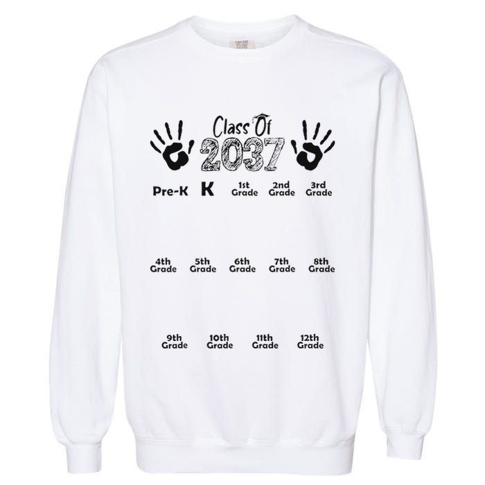 Class Of 2037 Grow With Me Prek To 12th Grade Garment-Dyed Sweatshirt