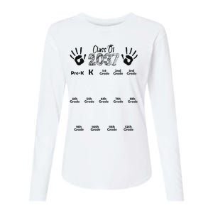 Class Of 2037 Grow With Me Prek To 12th Grade Womens Cotton Relaxed Long Sleeve T-Shirt