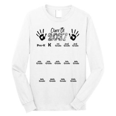 Class Of 2037 Grow With Me Prek To 12th Grade Long Sleeve Shirt