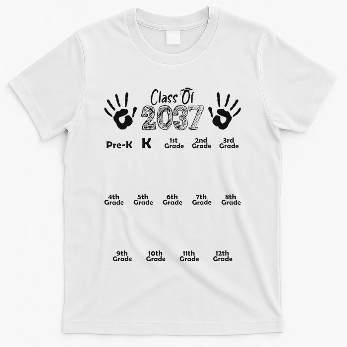 Class Of 2037 Grow With Me Prek To 12th Grade T-Shirt