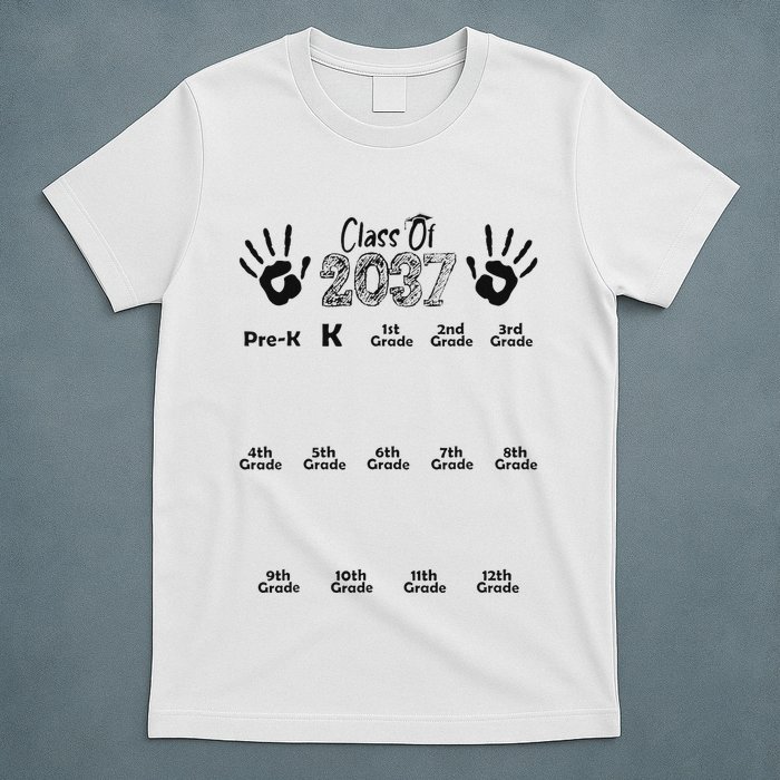 Class Of 2037 Grow With Me Prek To 12th Grade T-Shirt