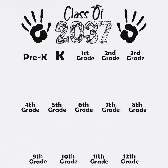 Class Of 2037 Grow With Me Prek To 12th Grade Bucket Hat