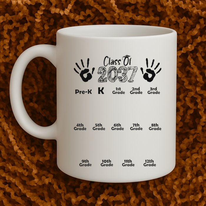 Class Of 2037 Grow With Me Prek To 12th Grade Mug