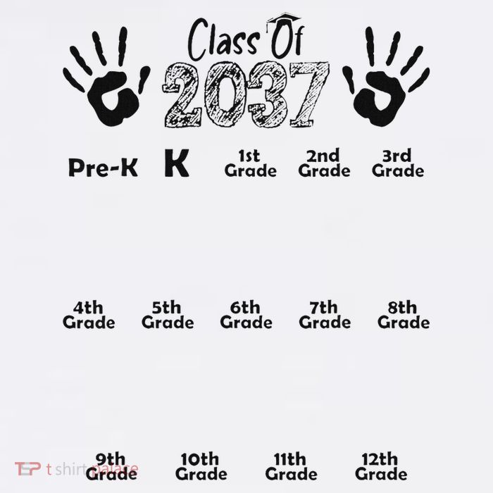 Class Of 2037 Grow With Me Prek To 12th Grade Beanie