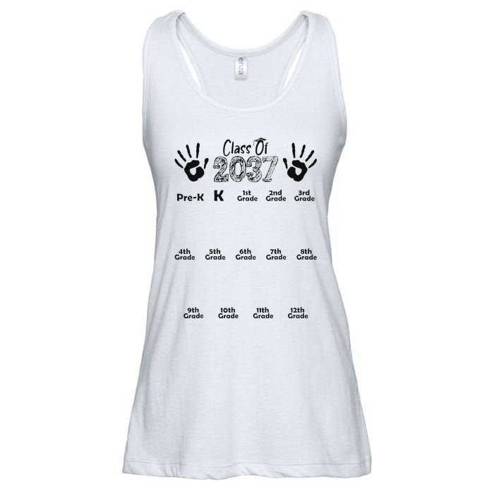 Class Of 2037 Grow With Me Prek To 12th Grade Ladies Essential Flowy Tank