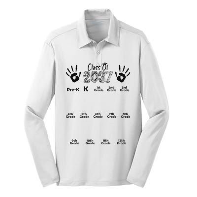 Class Of 2037 Grow With Me Prek To 12th Grade Silk Touch Performance Long Sleeve Polo