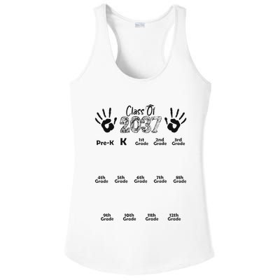 Class Of 2037 Grow With Me Prek To 12th Grade Ladies PosiCharge Competitor Racerback Tank