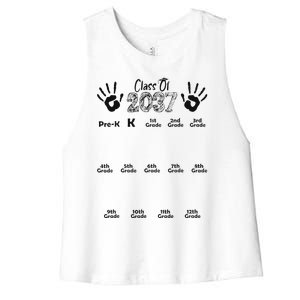 Class Of 2037 Grow With Me Prek To 12th Grade Women's Racerback Cropped Tank