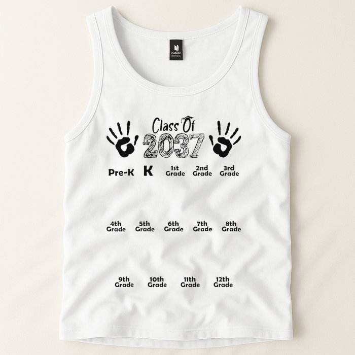 Class Of 2037 Grow With Me Prek To 12th Grade Tank Top