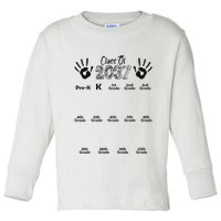 Class Of 2037 Grow With Me Prek To 12th Grade Toddler Long Sleeve Shirt