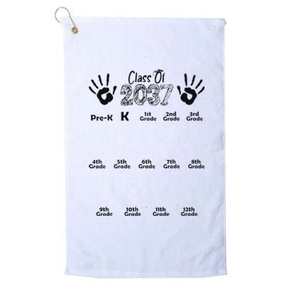 Class Of 2037 Grow With Me Prek To 12th Grade Platinum Collection Golf Towel