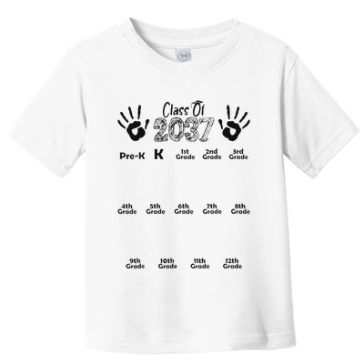 Class Of 2037 Grow With Me Prek To 12th Grade Toddler T-Shirt