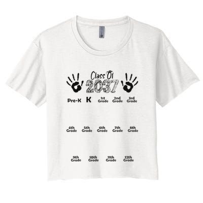 Class Of 2037 Grow With Me Prek To 12th Grade Crop Top