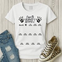 Class Of 2037 Grow With Me Prek To 12th Grade Womens T-Shirt