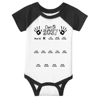 Class Of 2037 Grow With Me Prek To 12th Grade Infant Baby Jersey Bodysuit