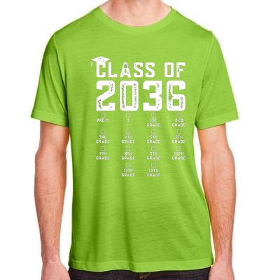 Class Of 2036 Grow With Me With Space For Checkmarks Adult ChromaSoft Performance T-Shirt