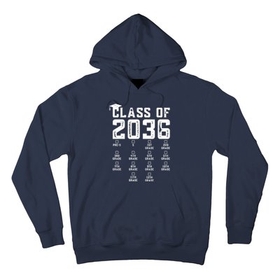 Class Of 2036 Grow With Me With Space For Checkmarks Hoodie