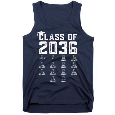 Class Of 2036 Grow With Me With Space For Checkmarks Tank Top