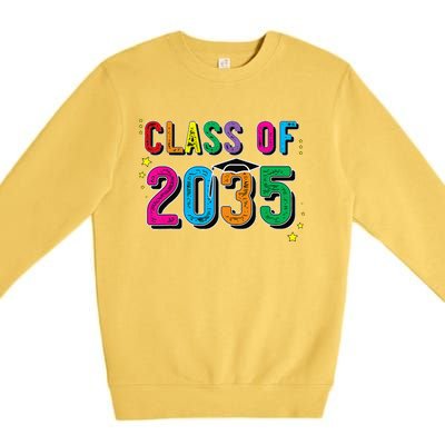 CLASS OF 2035 Grow With Me Funny First Day Of School Premium Crewneck Sweatshirt