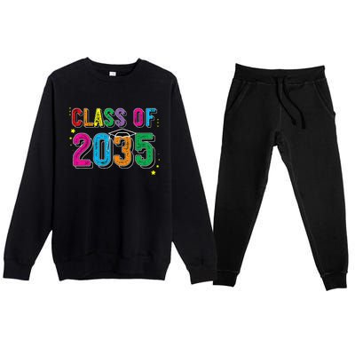 CLASS OF 2035 Grow With Me Funny First Day Of School Premium Crewneck Sweatsuit Set