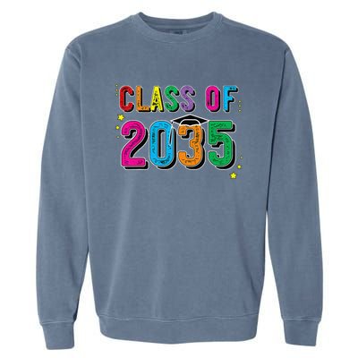 CLASS OF 2035 Grow With Me Funny First Day Of School Garment-Dyed Sweatshirt