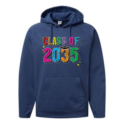 CLASS OF 2035 Grow With Me Funny First Day Of School Performance Fleece Hoodie