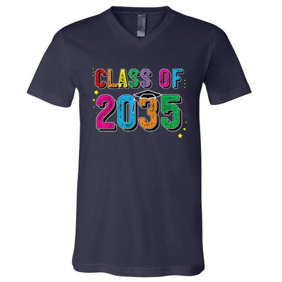 CLASS OF 2035 Grow With Me Funny First Day Of School V-Neck T-Shirt