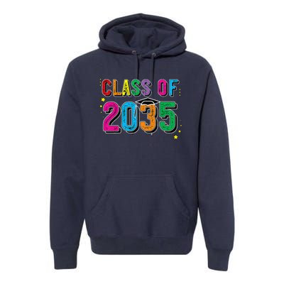 CLASS OF 2035 Grow With Me Funny First Day Of School Premium Hoodie