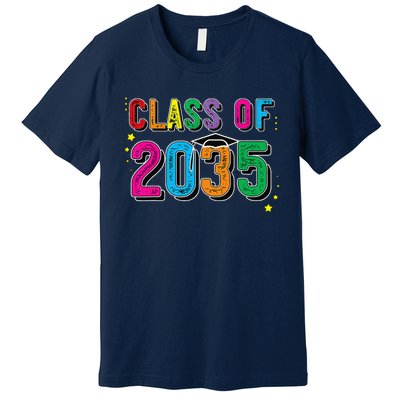 CLASS OF 2035 Grow With Me Funny First Day Of School Premium T-Shirt