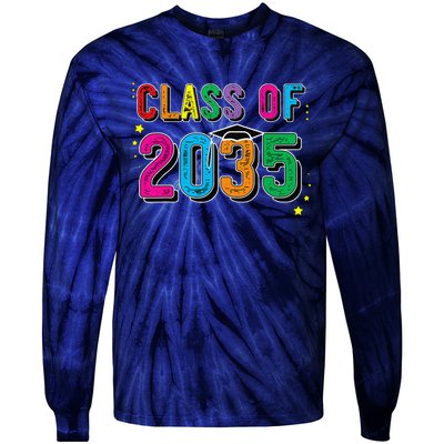 CLASS OF 2035 Grow With Me Funny First Day Of School Tie-Dye Long Sleeve Shirt