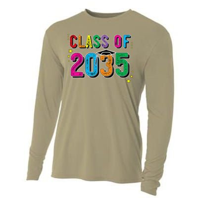 CLASS OF 2035 Grow With Me Funny First Day Of School Cooling Performance Long Sleeve Crew