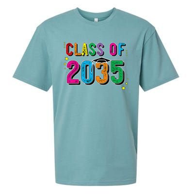 CLASS OF 2035 Grow With Me Funny First Day Of School Sueded Cloud Jersey T-Shirt