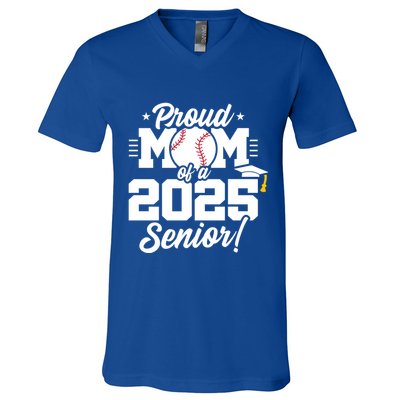 Class Of 2025 Senior Year Baseball Mom Senior 2025 Gift V-Neck T-Shirt