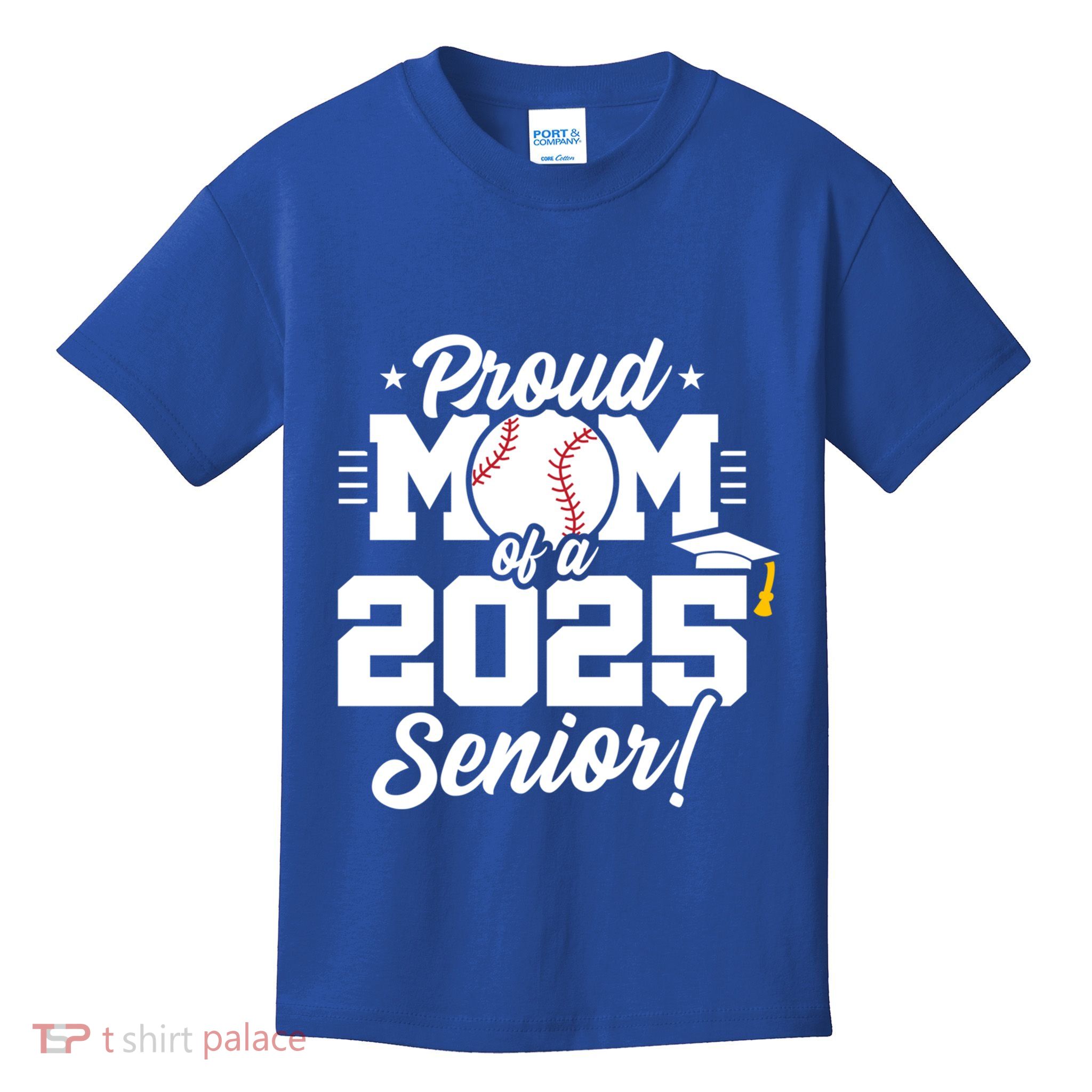 Class Of 2025 Senior Year Baseball Mom Senior 2025 Gift Kids T-Shirt