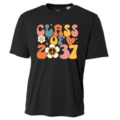 Class Of 2037 Hippie Peace Grow Me Kindergarten To Graduate Cooling Performance Crew T-Shirt