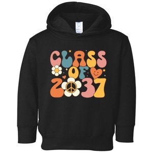 Class Of 2037 Hippie Peace Grow Me Kindergarten To Graduate Toddler Hoodie