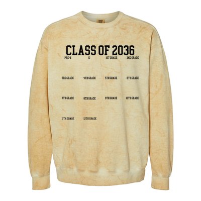 Class Of 2036 Grow With Me Handprint Graduation Colorblast Crewneck Sweatshirt