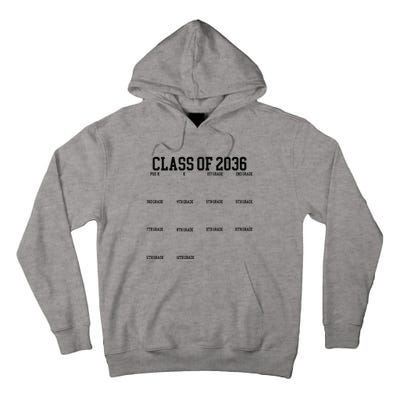 Class Of 2036 Grow With Me Handprint Graduation Tall Hoodie